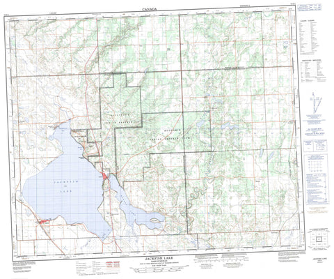 073F01 Jackfish Lake Canadian topographic map, 1:50,000 scale