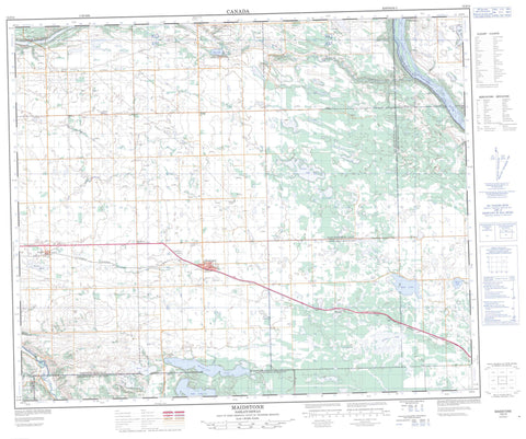 073F03 Maidstone Canadian topographic map, 1:50,000 scale