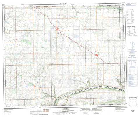 073F04 Lashburn Canadian topographic map, 1:50,000 scale