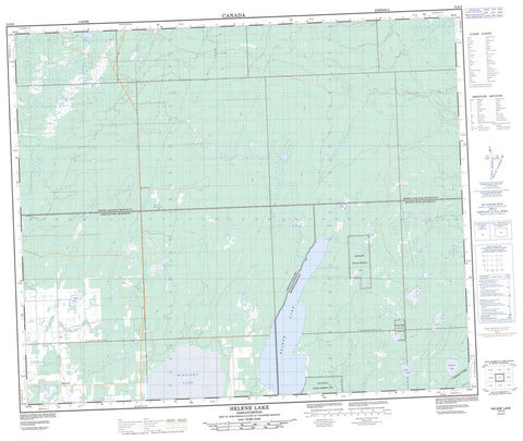 073F09 Helene Lake Canadian topographic map, 1:50,000 scale