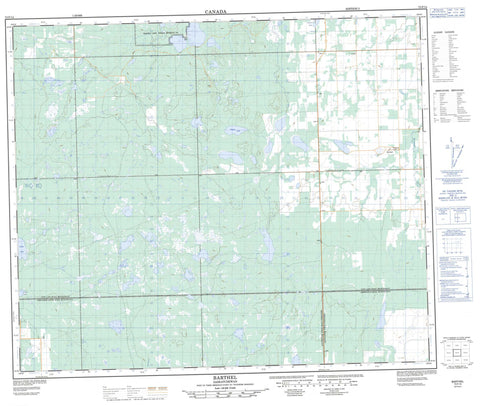 073F14 Barthel Canadian topographic map, 1:50,000 scale