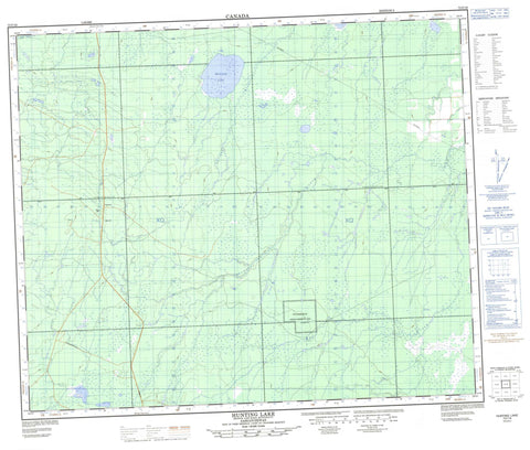 073F16 Hunting Lake Canadian topographic map, 1:50,000 scale