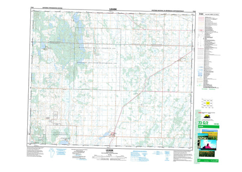 073G02 Leask Canadian topographic map, 1:50,000 scale