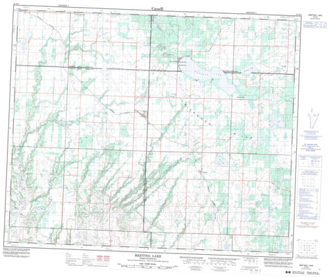 073G04 Meeting Lake Canadian topographic map, 1:50,000 scale