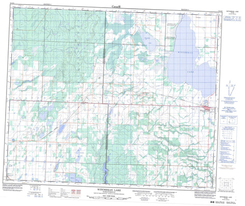 073G05 Witchekan Lake Canadian topographic map, 1:50,000 scale