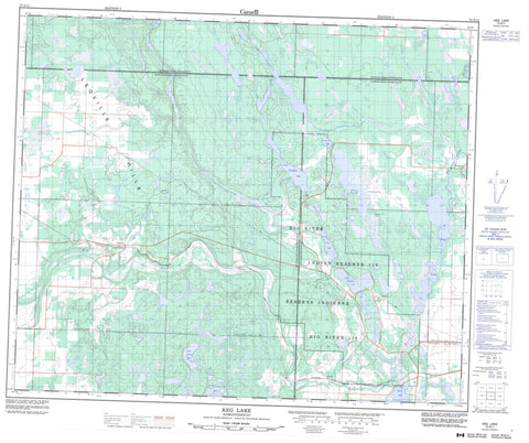 073G11 Keg Lake Canadian topographic map, 1:50,000 scale