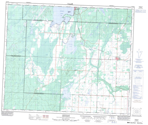 073G12 Leoville Canadian topographic map, 1:50,000 scale