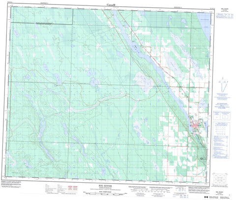 073G14 Big River Canadian topographic map, 1:50,000 scale