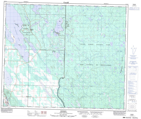 073G15 Bodmin Canadian topographic map, 1:50,000 scale