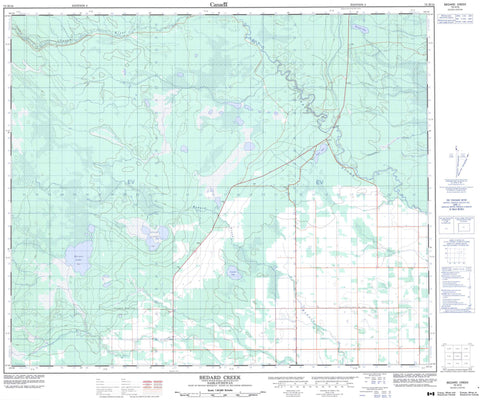 073H10 Bedard Creek Canadian topographic map, 1:50,000 scale