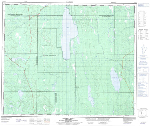 073H13 Bittern Lake Canadian topographic map, 1:50,000 scale