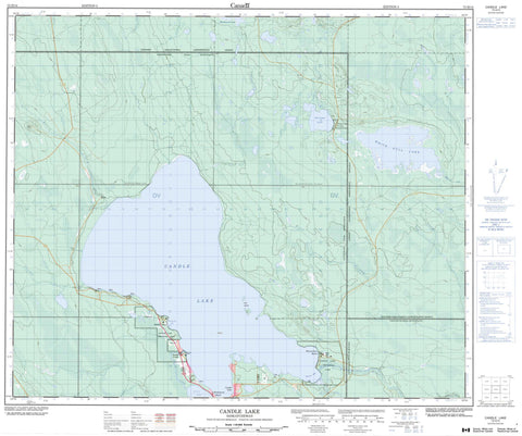 073H14 Candle Lake Canadian topographic map, 1:50,000 scale