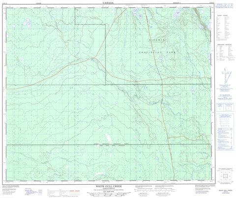 073H15 White Gull Creek Canadian topographic map, 1:50,000 scale