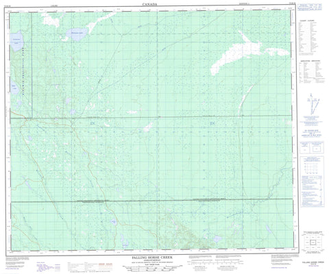 073H16 Falling Horse Creek Canadian topographic map, 1:50,000 scale