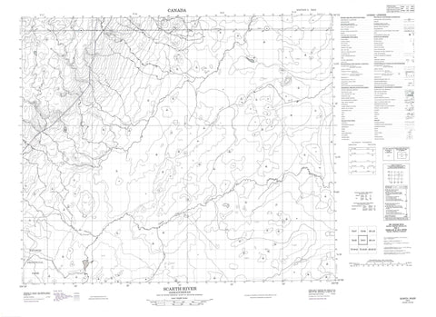 073I01 Scarth River Canadian topographic map, 1:50,000 scale