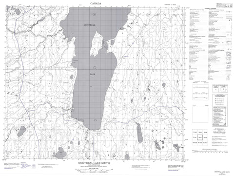 073I04 Montreal Lake South Canadian topographic map, 1:50,000 scale