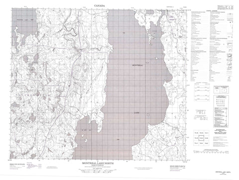 073I05 Montreal Lake North Canadian topographic map, 1:50,000 scale