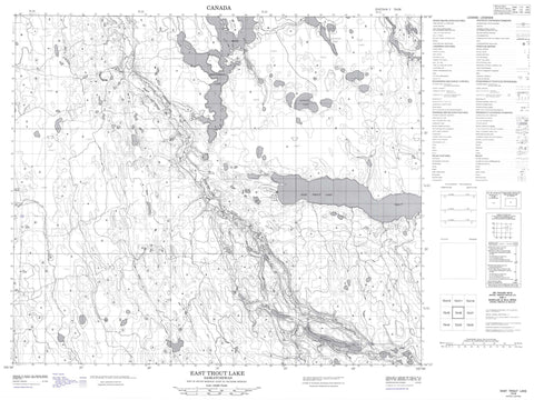 073I06 East Trout Lake Canadian topographic map, 1:50,000 scale