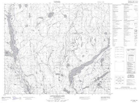 073I07 Little Bear Lake Canadian topographic map, 1:50,000 scale