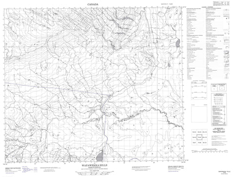 073I09 Wapawekka Hills Canadian topographic map, 1:50,000 scale