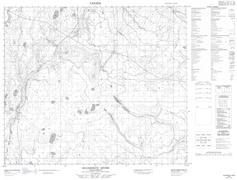 073I10 Wuchewun River Canadian topographic map, 1:50,000 scale