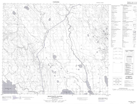 073I12 Montreal Rapids Canadian topographic map, 1:50,000 scale