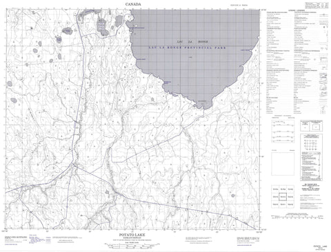 073I14 Potato Lake Canadian topographic map, 1:50,000 scale