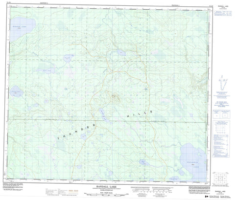 073J09 Randall Lake Canadian topographic map, 1:50,000 scale