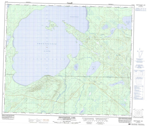 073J10 Smoothstone Lake Canadian topographic map, 1:50,000 scale