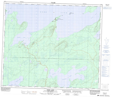 073J11 Dore Lake Canadian topographic map, 1:50,000 scale