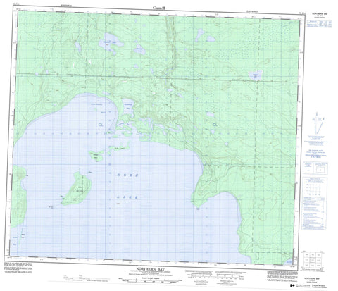 073J14 Northern Bay Canadian topographic map, 1:50,000 scale