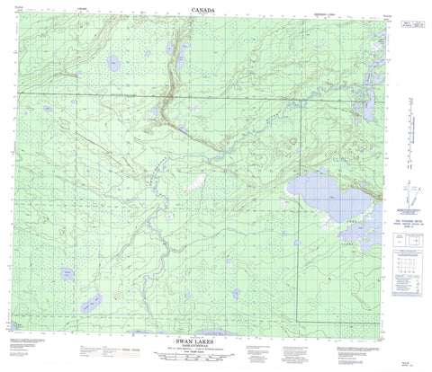 073J15 Swan Lakes Canadian topographic map, 1:50,000 scale