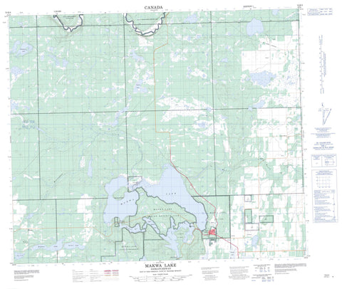 073K03 Makwa Lake Canadian topographic map, 1:50,000 scale