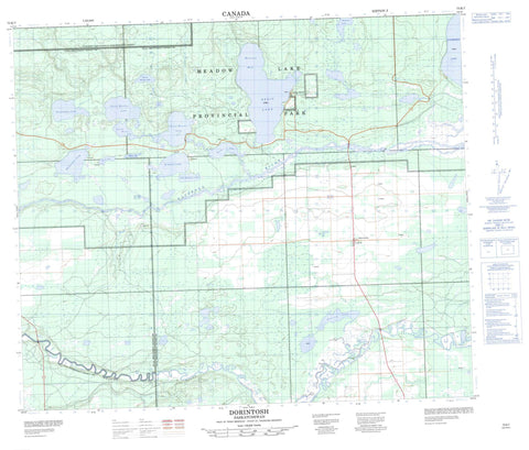 073K07 Dorintosh Canadian topographic map, 1:50,000 scale