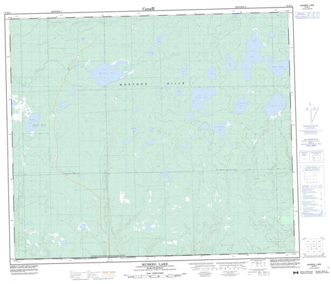 073K11 Muskeg Lake Canadian topographic map, 1:50,000 scale