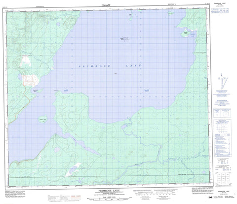 073K13 Primrose Lake Canadian topographic map, 1:50,000 scale