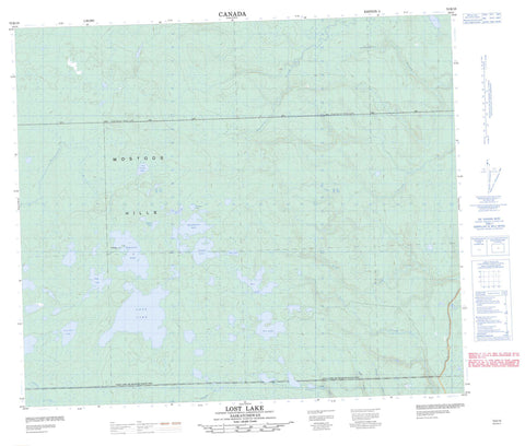 073K15 Lost Lake Canadian topographic map, 1:50,000 scale