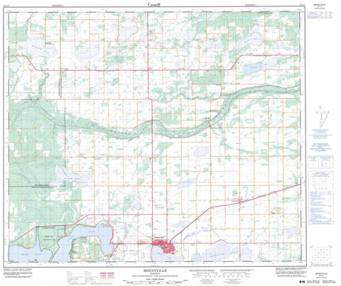 073L07 Bonnyville Canadian topographic map, 1:50,000 scale
