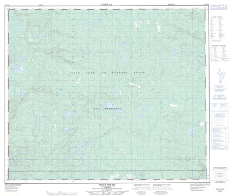 073L15 Wolf River Canadian topographic map, 1:50,000 scale