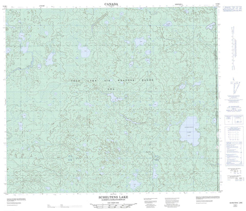 073M01 Scheltens Lake Canadian topographic map, 1:50,000 scale