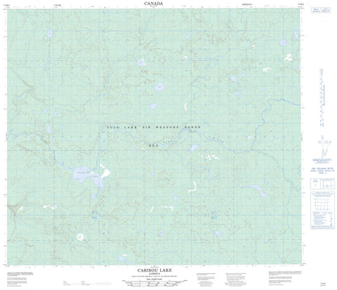073M02 Caribou Lake Canadian topographic map, 1:50,000 scale