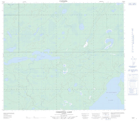 073M10 Christina Lake Canadian topographic map, 1:50,000 scale