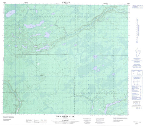 073M12 Thornbury Lake Canadian topographic map, 1:50,000 scale