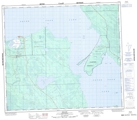 073N15 Dillon Canadian topographic map, 1:50,000 scale