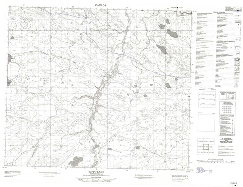073O02 Tippo Lake Canadian topographic map, 1:50,000 scale