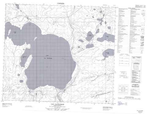 073O03 Lac La Plonge Canadian topographic map, 1:50,000 scale