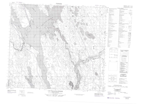 073O05 Lac Ile A La Crosse Canadian topographic map, 1:50,000 scale