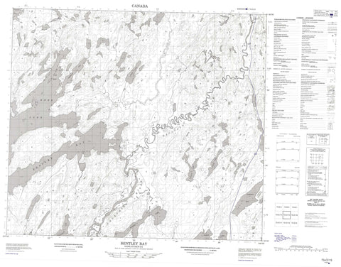 073O15 Bentley Bay Canadian topographic map, 1:50,000 scale