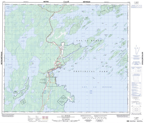 073P03 La Ronge Canadian topographic map, 1:50,000 scale