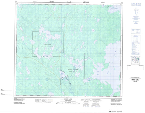 073P04 Morin Lake Canadian topographic map, 1:50,000 scale